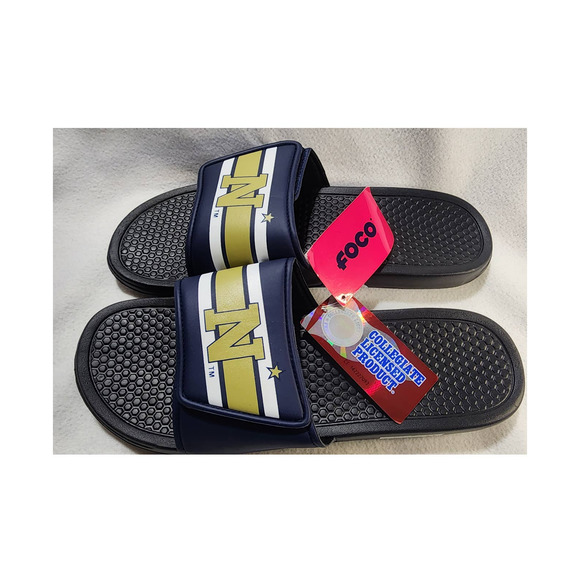 FOCO Navy Midshipmen Big Logo slippers XL men 13-14 - Picture 1 of 6